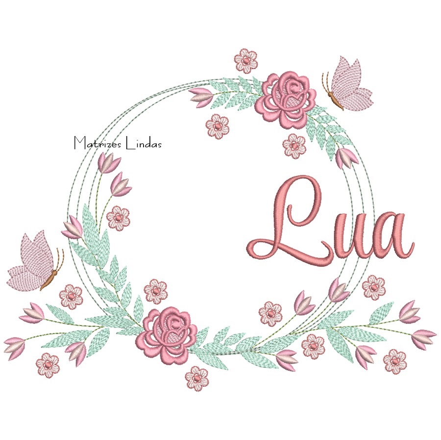 Matriz de Bordado - Nome Lua Matriz de Bordado - Nome Lua