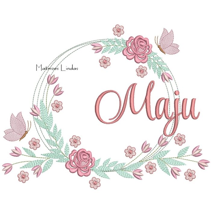 Matriz de Bordado – Nome Maju