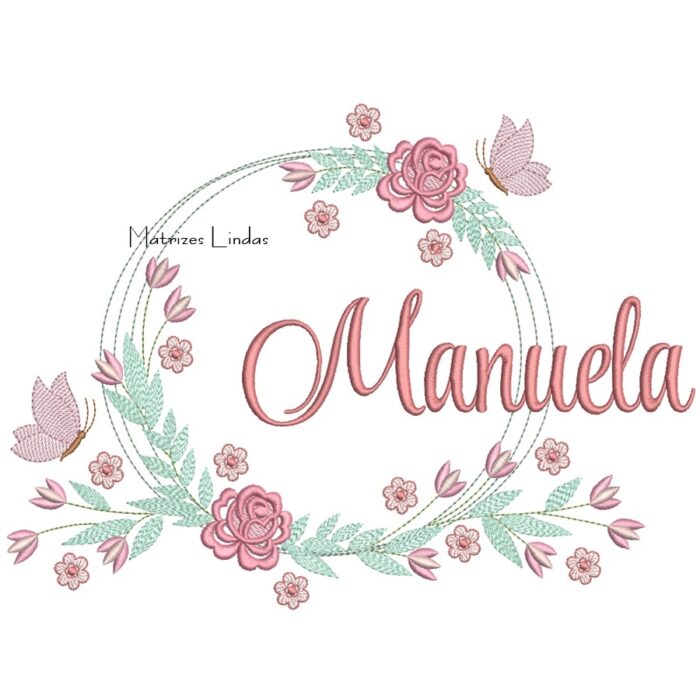 Matriz de Bordado – Nome Manuela