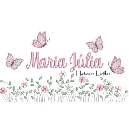 Matriz de Bordado – Nome Maria Júlia Matriz de Bordado – Nome Maria Júlia