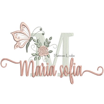 Matriz de Bordado - Nome Maria Sofia