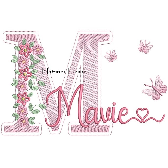Matriz de Bordado - Nome Mavie Matriz de Bordado - Nome Mavie