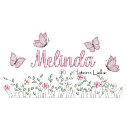 Matriz de Bordado – Nome Melinda Matriz de Bordado – Nome Melinda