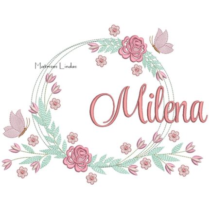 Matriz de Bordado – Nome Milena Matriz de Bordado – Nome Milena