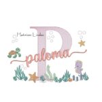 Matriz de Bordado - Nome Paloma Fundo do Mar