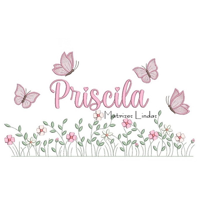 Matriz de Bordado - Nome Priscila Matriz de Bordado - Nome Priscila