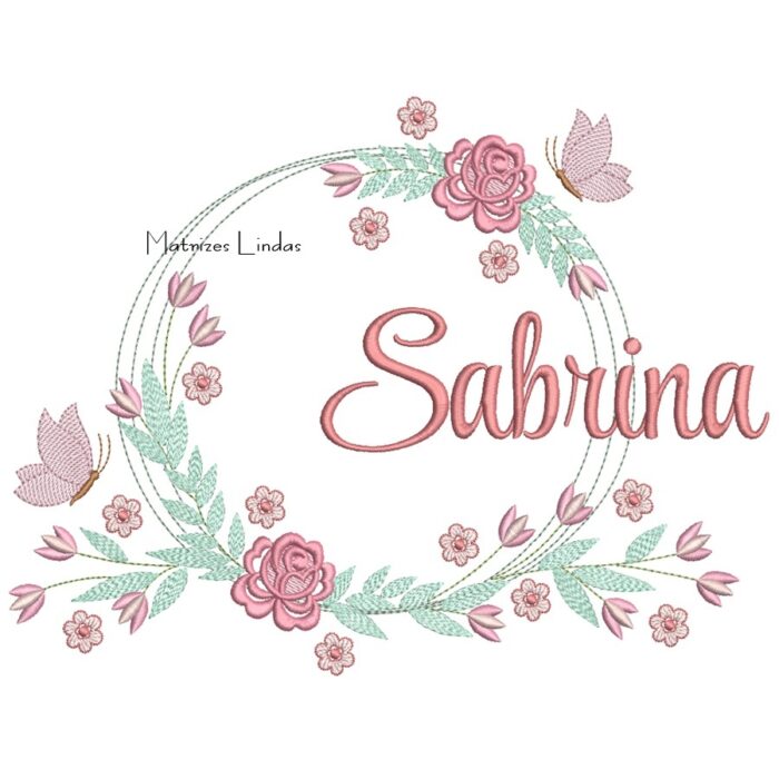 Matriz de Bordado – Nome Sabrina