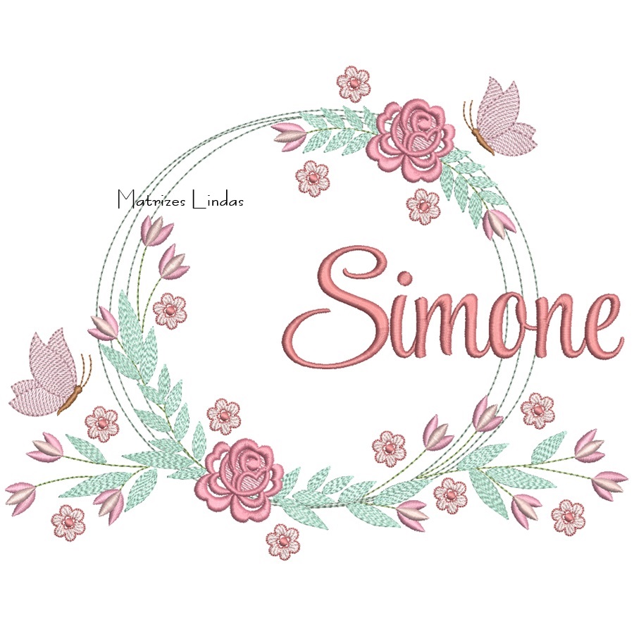Matriz de Bordado - Nome Simone Matriz de Bordado - Nome Simone