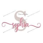 Matriz de Bordado Nome Sophia Sobreposto