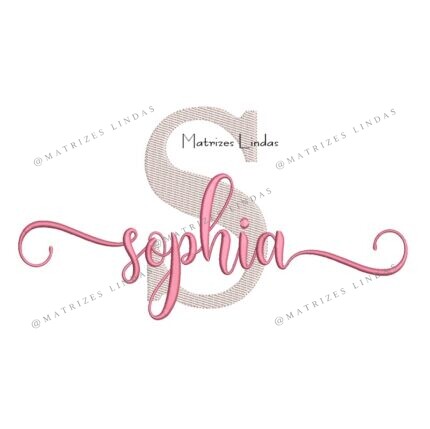 Matriz de Bordado Nome Sophia Sobreposto