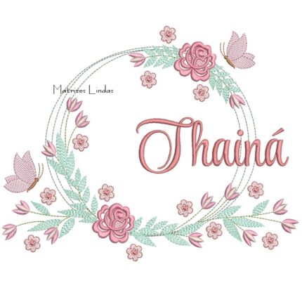 Matriz de Bordado – Nome Thainá
