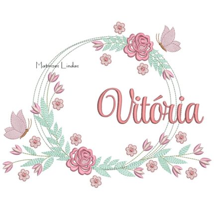 Matriz de Bordado – Nome Vitória