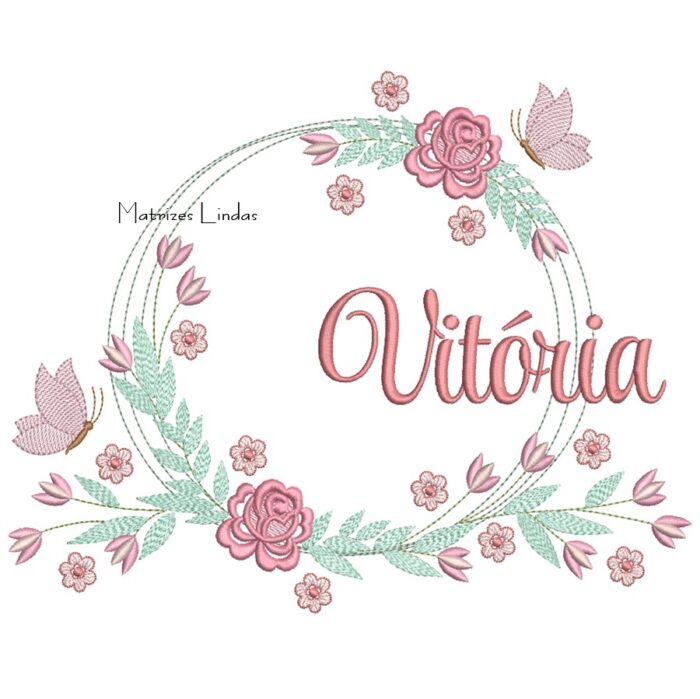 Matriz de Bordado – Nome Vitória