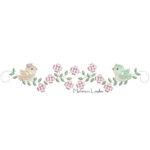 Matriz de Bordado - Raminho de Flores com Passarinho