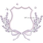 Matriz de bordado Matriz de Bordado - Brasão Lavanda com Lacinho