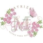 Matriz de bordado - Nome Maitê com Flores