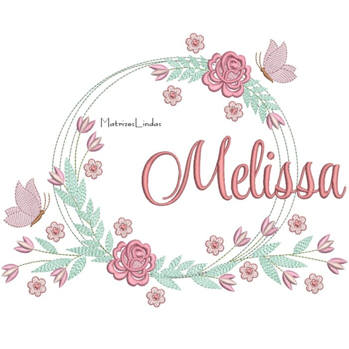 Matriz de Bordado – Nome  Melissa
