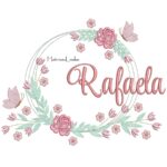 Matriz de Bordado - Nome Rafaela Moldura Floral