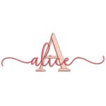 Matriz de Bordado - Nome Alice Sobreposto