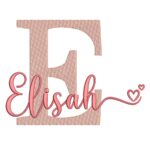 Matriz de Bordado - Nome Elisah Sobreposto