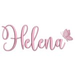 Matriz de Bordado - Nome Helena com Borboleta