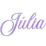 Matriz de Bordado - Nome Julia Letra Cursiva