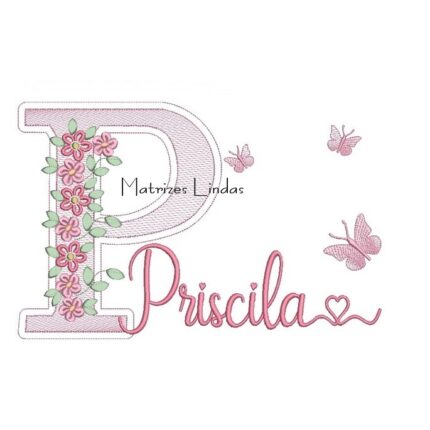 Matriz de Bordado – Nome Priscila Matriz de Bordado – Nome Priscila