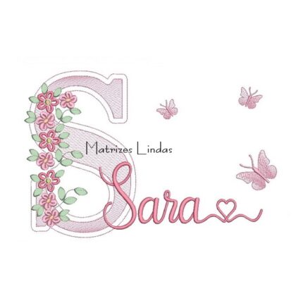 Matriz de Bordado – Nome Sara Matriz de Bordado – Nome Sara