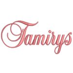 Matriz de Bordado - Nome Tamirys Letra Cursiva