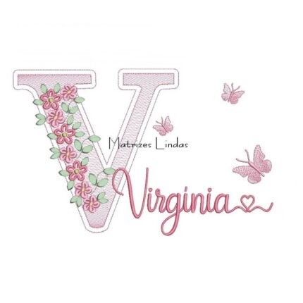 Matriz de Bordado – Nome Virginia Matriz de Bordado – Nome Virginia