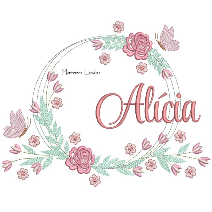 Matriz de Bordado – Nome Alicia