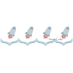 matriz de bordado Barrinha Foguete para bordar ML