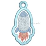 matriz de bordado Chaveiro Foguete para bordar ML