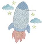 matriz de bordado Foguete para bordar ML