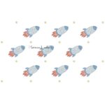 matriz de bordado Poá Foguete para bordar ML