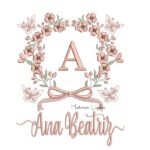 Matriz de Bordado - Nome Ana Beatriz Moldura Floral