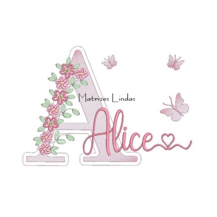 Matriz de Bordado – Nome Alice Matriz de Bordado – Nome Alice