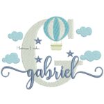 Matriz de Bordado - Nome Gabriel Sobreposto