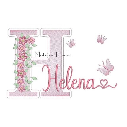 Matriz de Bordado – Nome Helena Matriz de Bordado – Nome Helena