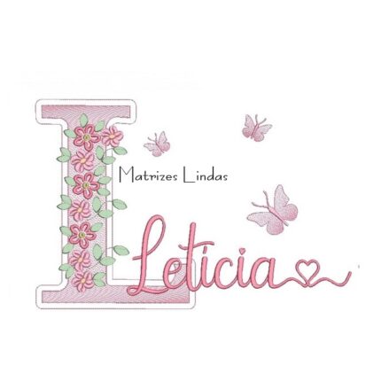 Matriz de Bordado – Nome Leticia Matriz de Bordado – Nome Leticia