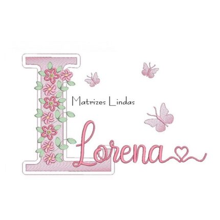 Matriz de Bordado – Nome Lorena Matriz de Bordado – Nome Lorena