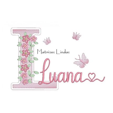 Matriz de Bordado – Nome Luana Matriz de Bordado – Nome Luana