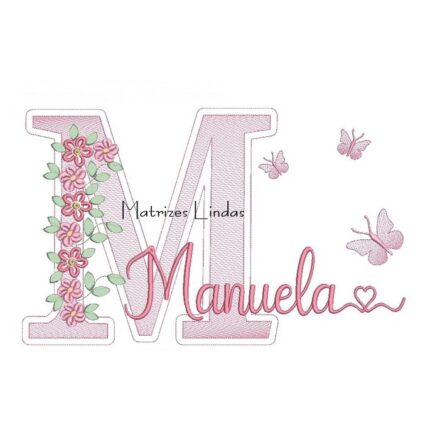 Matriz de Bordado – Nome Manuela Matriz de Bordado – Nome Manuela