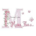 Matriz de Bordado - Nome Maria Flores
