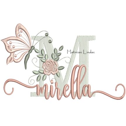 Matriz de Bordado – Nome Mirella Matriz de Bordado – Nome Mirella