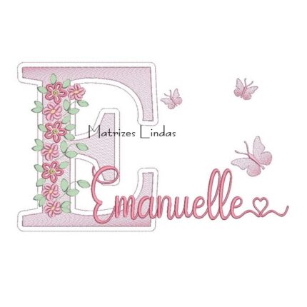 Matriz de Bordado – Nome Emanuelle Matriz de Bordado – Nome Emanuelle