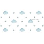 matriz de bordado poá estrela e nuvem para bordar ML