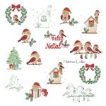 Matriz de Bordado - Coleção Passarinho Natal