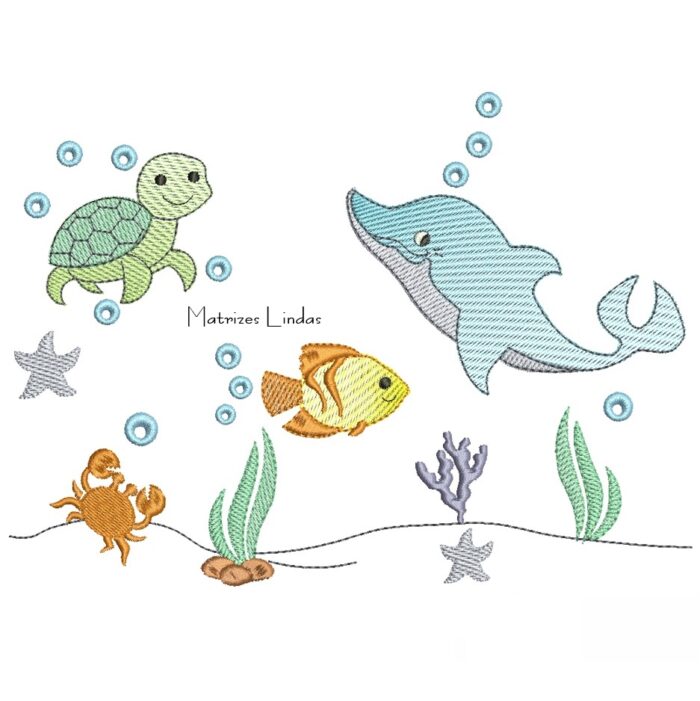 Matriz de Bordado - Fundo do Mar 5