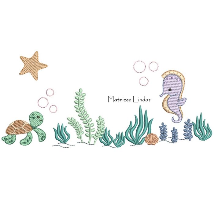 Matriz de Bordado – Fundo do Mar